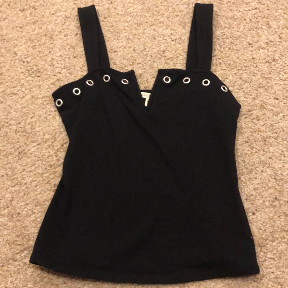 Black going out top